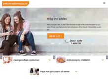 Tablet Screenshot of anticonceptievoorjou.nl